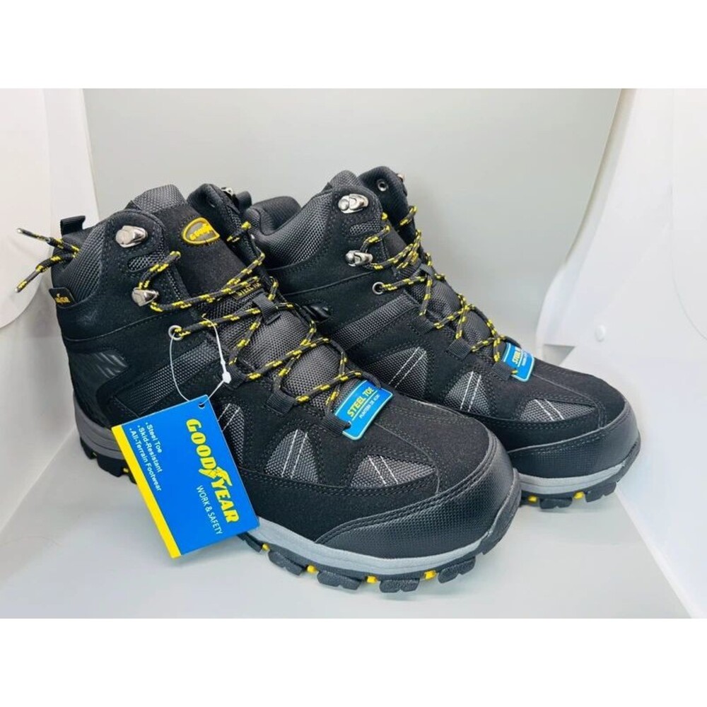 Goodyear Teton Steel Toe Work Boots Men’s 10.5 Waterproof Hiker NIB EH Safety